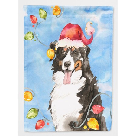 Carolines Treasures Christmas Lights Bernese Mountain Dog Flag Canvas House Size CK2469CHF